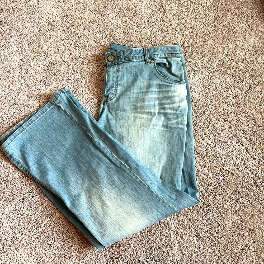 Lane Bryant- light wash denim boot cut jeans